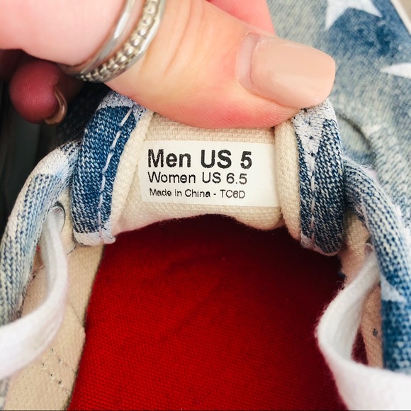 Vans Acid Denim Washed Stars Blue USA Shoes RARE - Picture 8 of 13